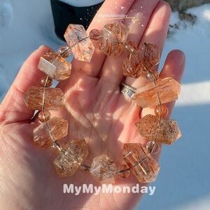 Double Terminated Black Gold Super Seven Bracelet 12mm